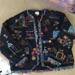 Colorful Embroidered Coat